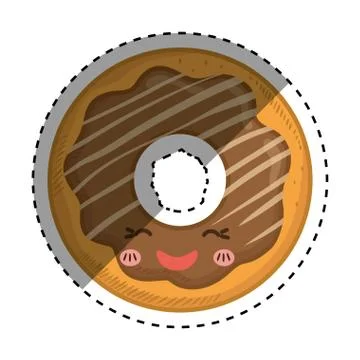 Delicious donut dessert Stock Illustration