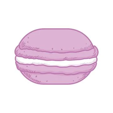 Delicious donut dessert Stock Illustration