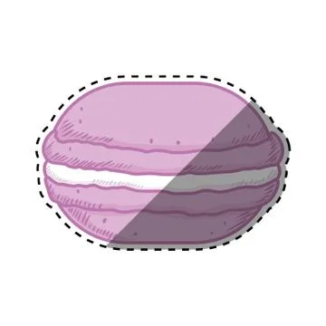 Delicious donut dessert Stock Illustration