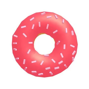 Delicious donut on white background Stock Illustration