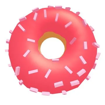 Delicious donut on white background Stock Illustration