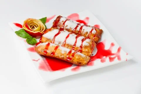 Delicious donuts on plate Stock Photos