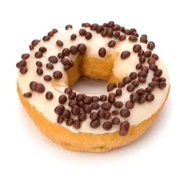 Delicious doughnut isolated on white background Stock Photos