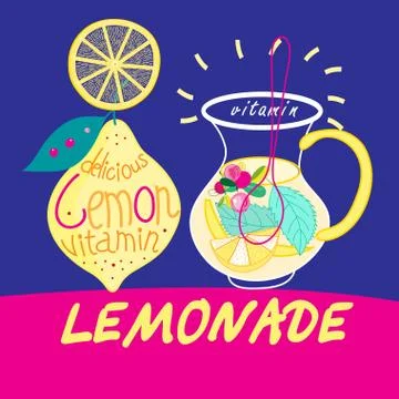 Delicious drink lemonade Stock Illustration
