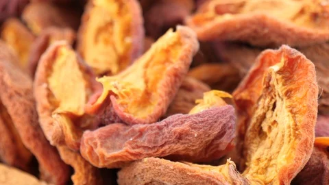 Delicious dry apricots rotating, (loopable). Stock-Footage 112424843