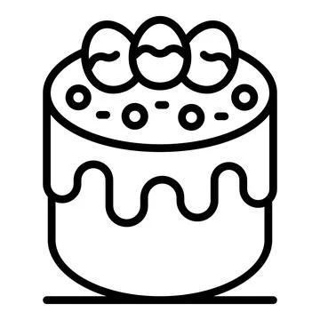 Delicious easter cake decorated with chocolate eggs and sprinkles Stock Illustration