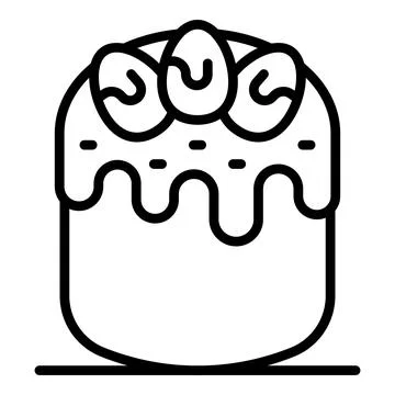 Delicious easter cake with icing and eggs celebrating spring festivities Illustrazione stock