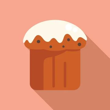 Delicious easter cake with white icing and chocolate chips drizzling on pink Stock Illustration