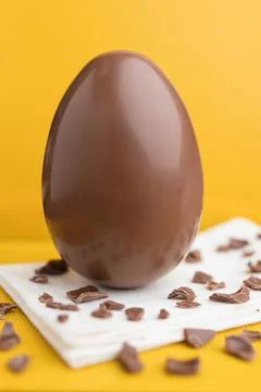 Delicious Easter chocolate bunny, eggs and sweets Stock Photos