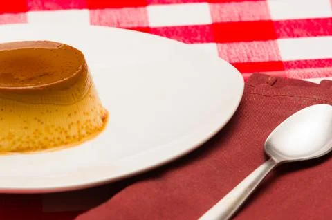 Delicious egg flan Fotos de archivo