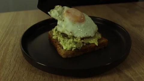 Delicious egg sandwich Stock Footage 300369633