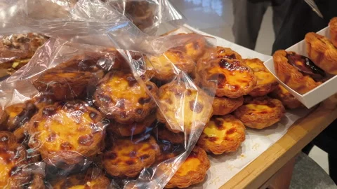 Delicious egg tart Stock Footage 290879766