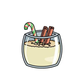 Delicious eggnog illustration Stock Illustration