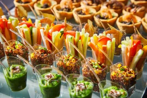 Delicious food on the table Stock Photos
