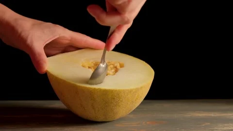 Delicious fresh beautiful melon from different sides. high quality. Stock Footage 137940784