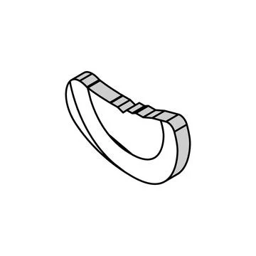 Delicious fresh mango slice isometric icon vector illustration Ilustración de archivo