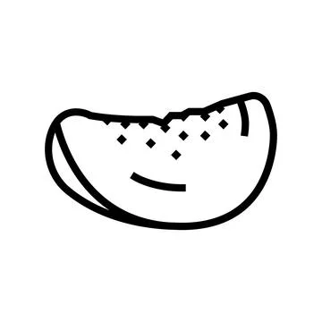 Delicious fresh mango slice line icon vector illustration Ilustración de archivo