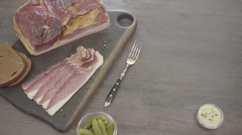 Delicious fresh meats Stock Footage 66599869