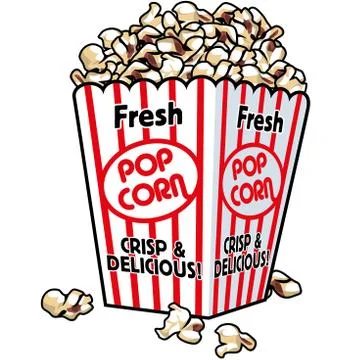 Delicious Fresh Popcorn Stock Illustration