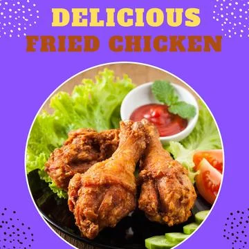 Delicious fried chicken Illustrazione stock