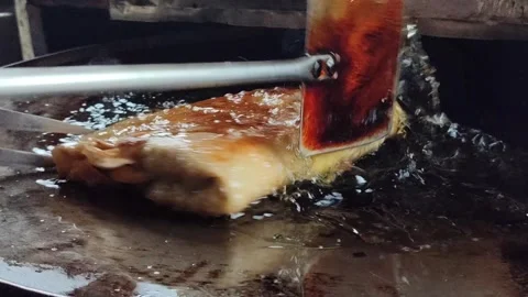 Delicious Fried Martabak Stock Footage 325692725