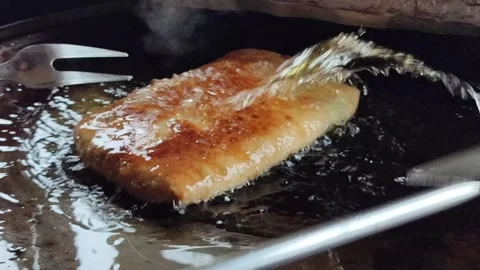 Delicious Fried Martabak Stock Footage 325692731