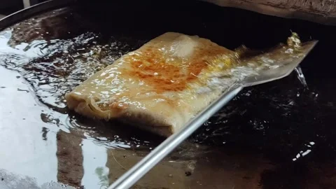 Delicious Fried Martabak Stock Footage 325692746