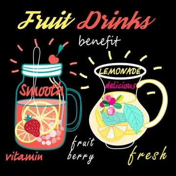 Delicious fruit smooth Stock Illustration