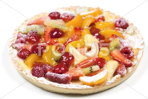 Delicious fruit tart Stock Photos