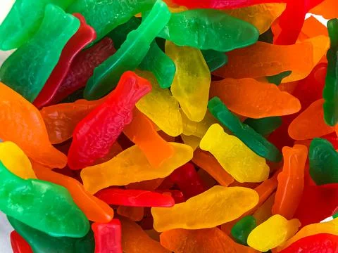 Delicious fun gummy bear pattern Stock Photos