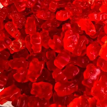 Delicious fun gummy bear pattern Stock Photos