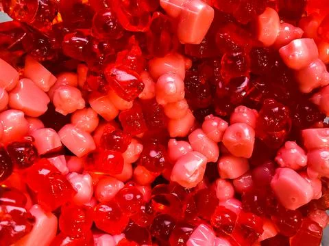 Delicious fun gummy bear pattern Stock Photos