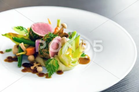 Delicious gourmet food Stock Photos