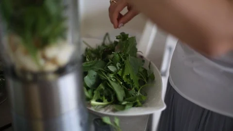 Delicious green smoothies Stock Footage 109547158