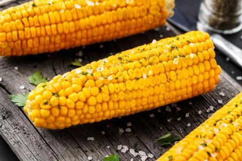 Delicious grilled corn Stock Photos