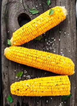 Delicious grilled corn Stock Photos