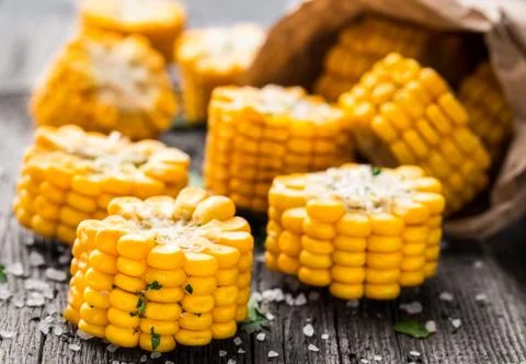 Delicious grilled corn Stock Photos
