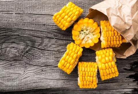 Delicious grilled corn Stock Photos