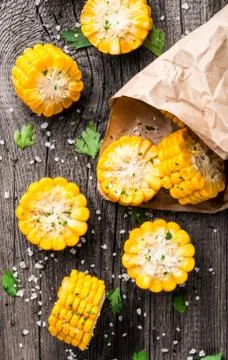 Delicious grilled corn Stock Photos