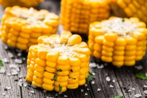 Delicious grilled corn Stock Photos