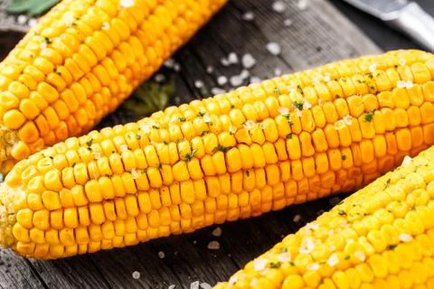 Delicious grilled corn Stock Photos