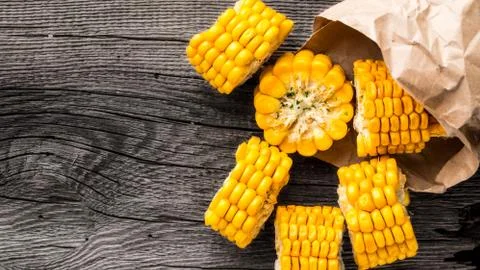 Delicious grilled corn Stock Photos