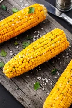 Delicious grilled corn Stock Photos