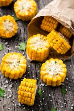 Delicious grilled corn Stock Photos