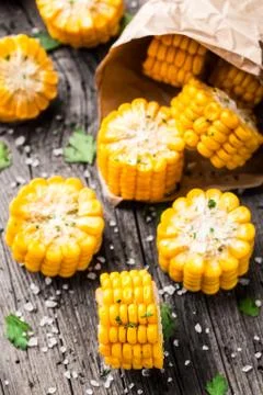 Delicious grilled corn Stock Photos