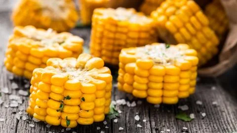 Delicious grilled corn Stock Photos