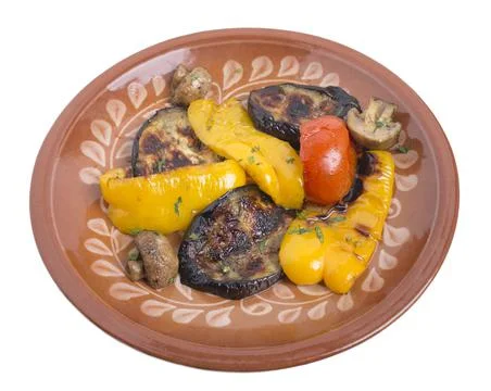 Delicious grilled vegetables. Stock Photos