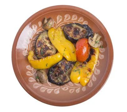 Delicious grilled vegetables. Stock Photos