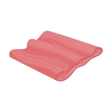 Delicious ham slice isolated icon Stock Illustration