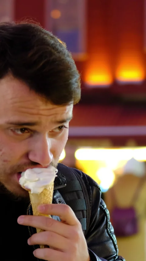 Delicious Ice Cream Stock Footage 296602664